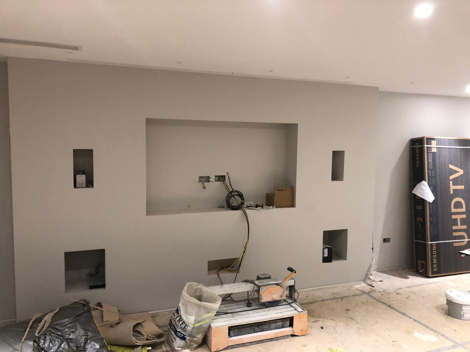 Bespoke media wall construction