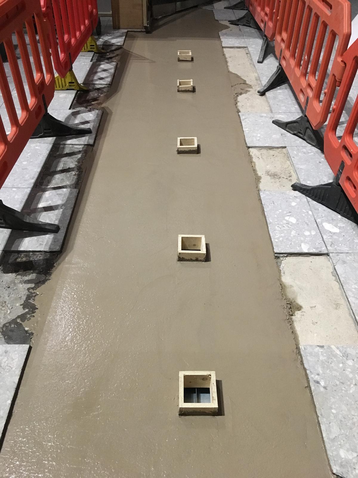 Floor screeding works
